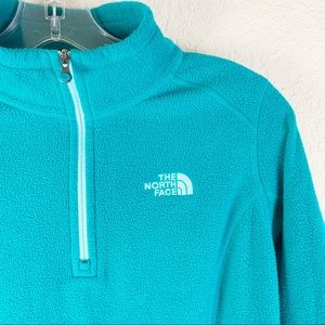 The North Face Sweaters - The North Face Pullover 1/4 Zip Fleece Jacket teal The North Face Sweaters - The North Face Pullover 1/4 Zip Fleece Jacket teal